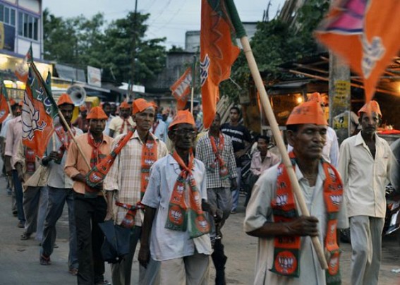 Tripura BJP celebrates Narendra Modi's swearing-in as PM